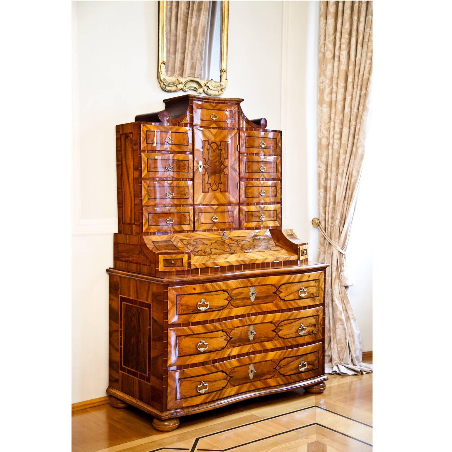 18th Century and Earlier Baroque Tabernacle Secretaire, 18th Century