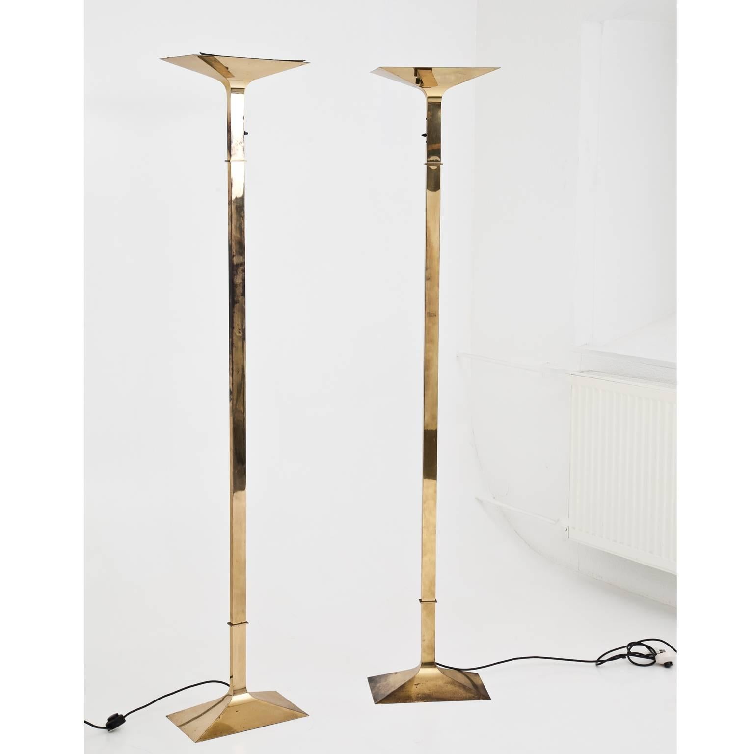 Modern Brass Floor Lamps, Italy, Second Half of the 20th Century
