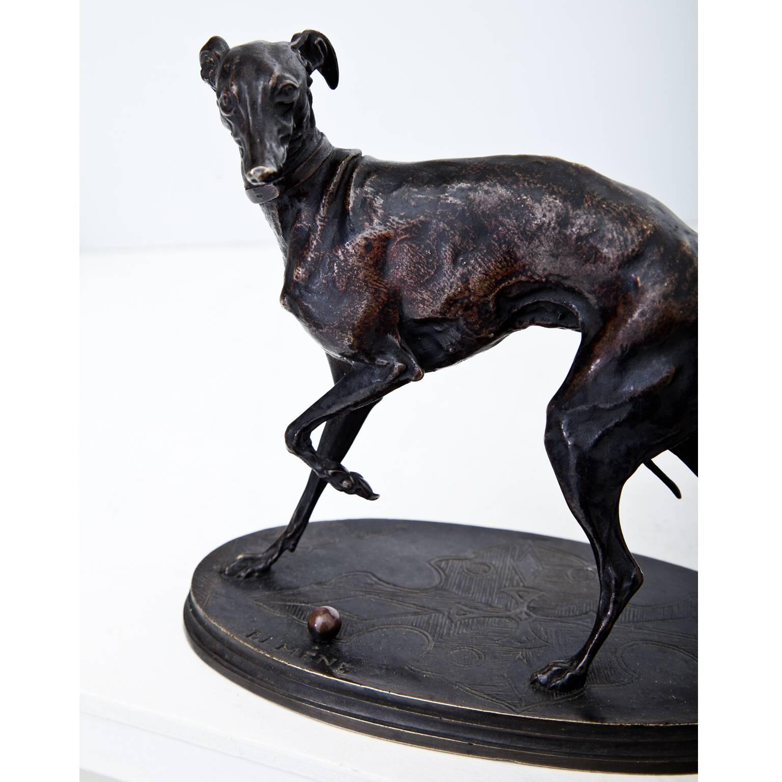 Bronze Greyhound by Pierre-Jules Mène, France, 19th Century 2