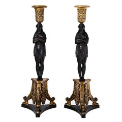 Empire Caryatid Candlesticks, Mod. Thomire-Duterme et Cie, circa 1810