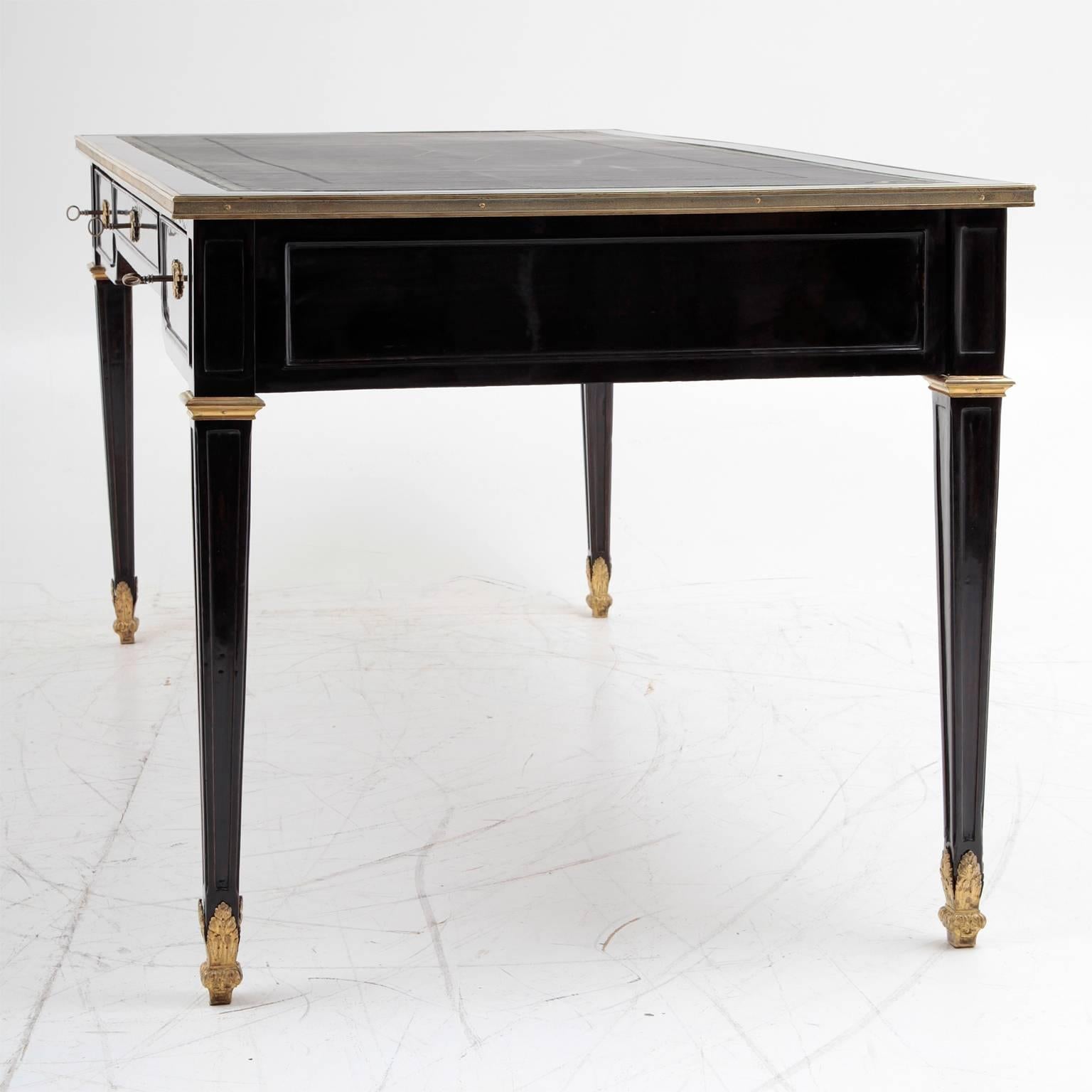 Ebonized Desk, Louis Seize Style, France, Mid-19th Century