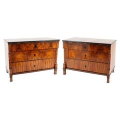 Pair of Biedermeier Chest of Drawers, 19th Century