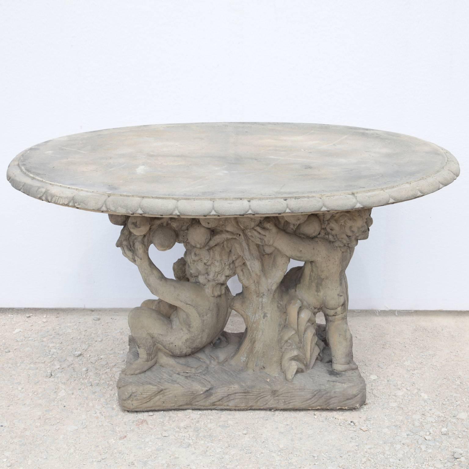 Baroque Stone Table with Children, 21st Century