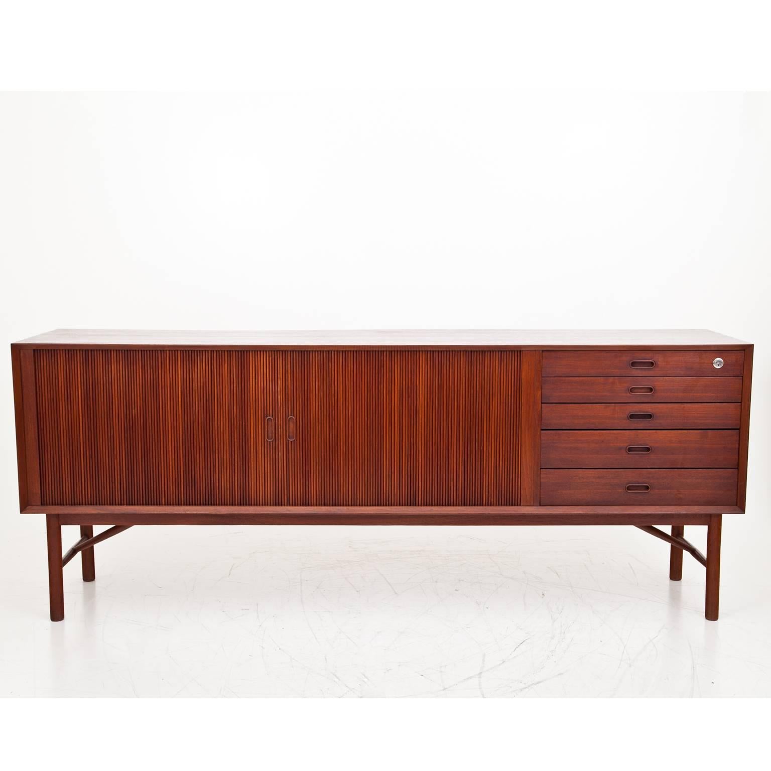 Mid-20th Century Sideboard in the Style of Orla Mølgaard-Nielsen and Peter Hvidt, Denmark, 1950s