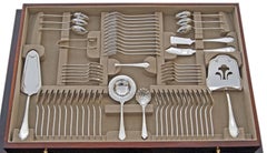 Silver 800 Cutlery Set 207 Pieces 12 Persons Germany Baroque Design Made 1900