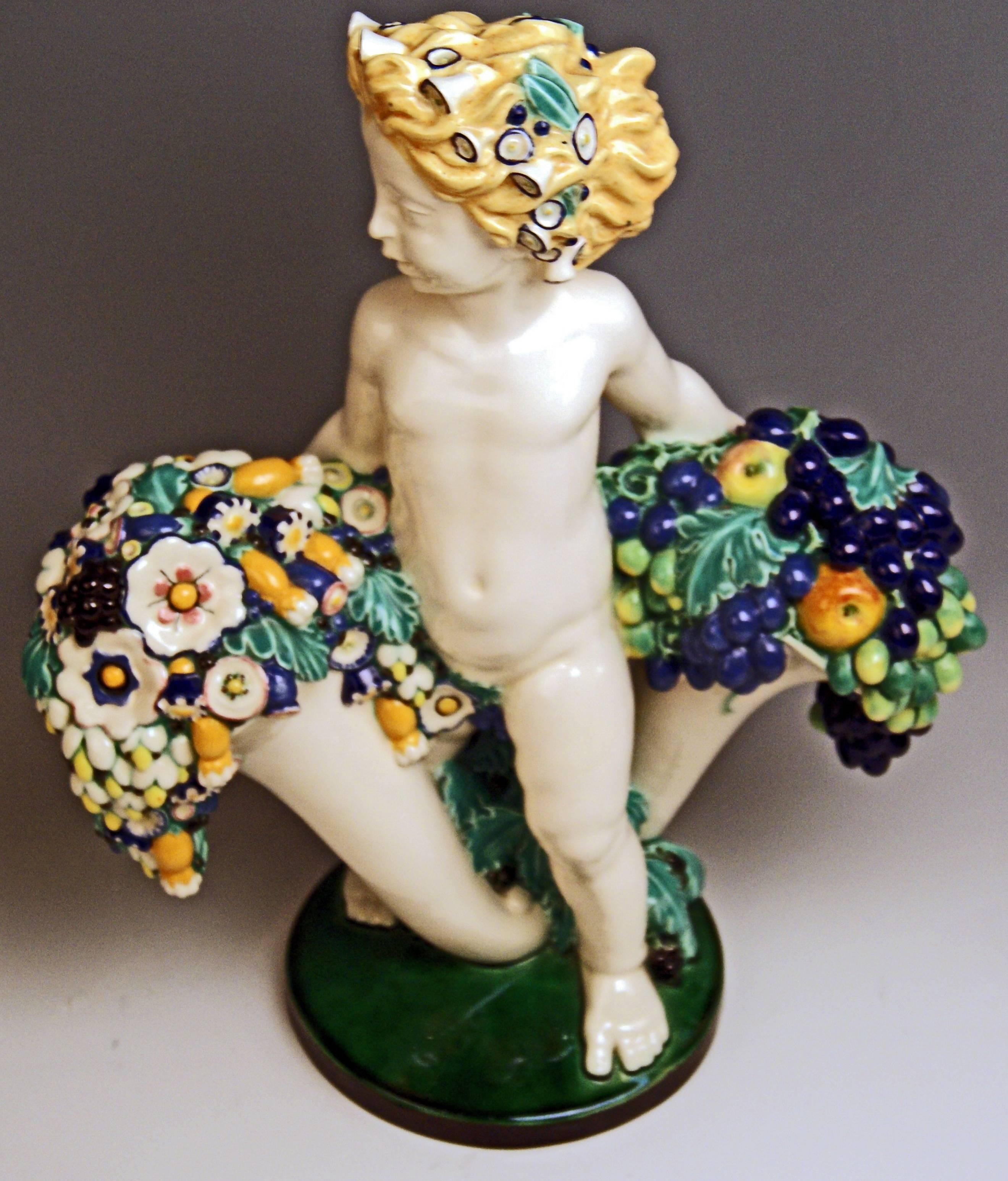Art Nouveau Cherub Cornucopia Vienna Bertold Loeffler Model 156 VWGK, 1913-1919 2