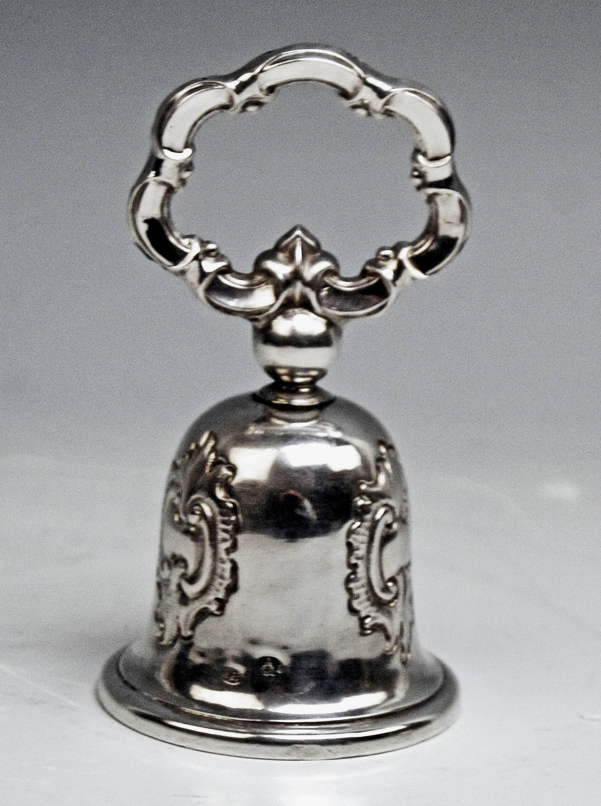Austrian Silver 13 Lot Table Bell Vintage Biedermeier Period Vienna Peter Stubenrauch