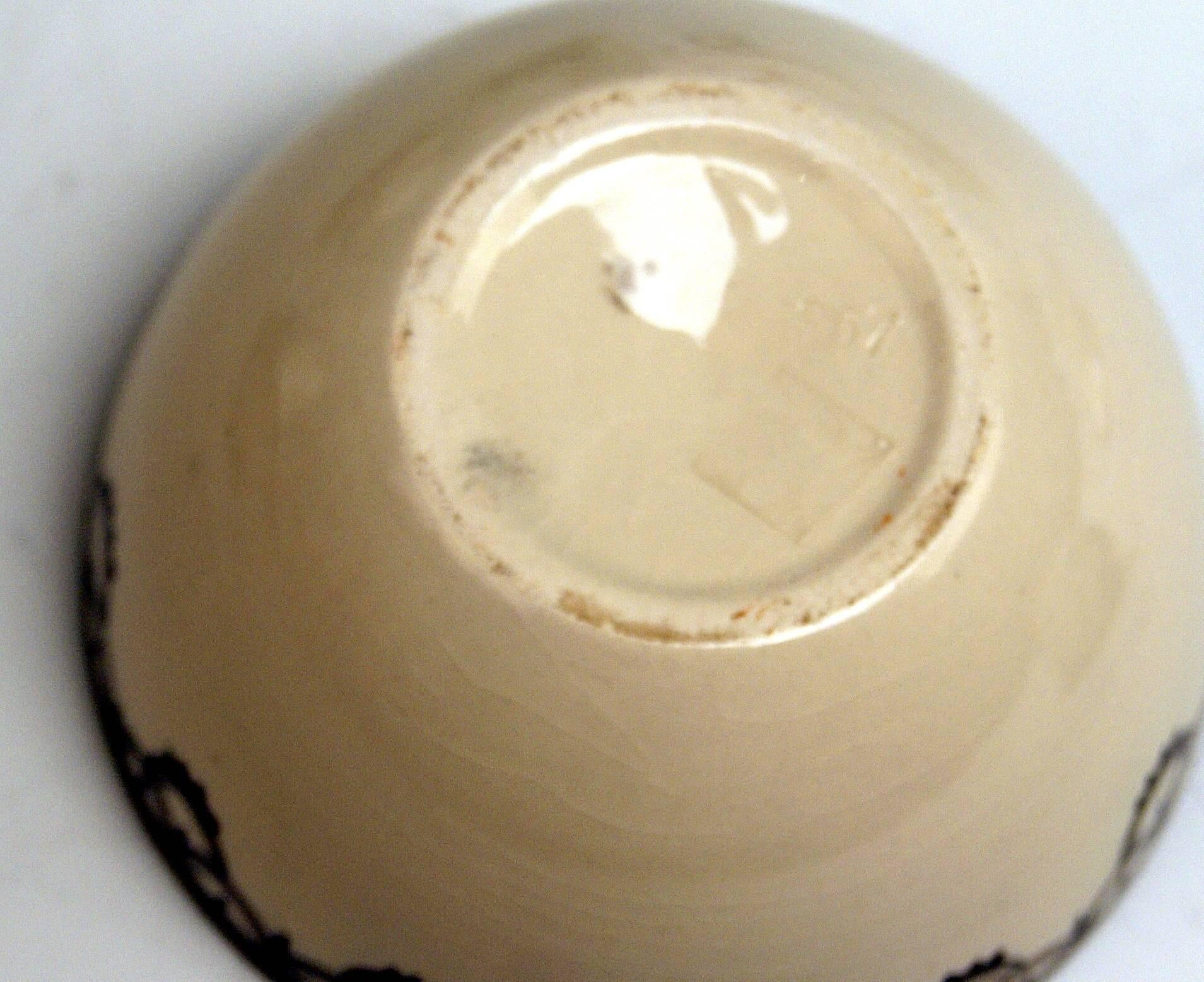 Mocha-Set Dagobert Peche Kreis Gmunden Keramik hergestellt, um 1919 (Österreichisch) im Angebot