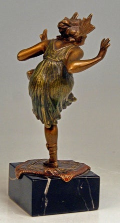 Vienna Bergmann Bronze Lady Dancer Bruno Zach Made circa 1925-1930