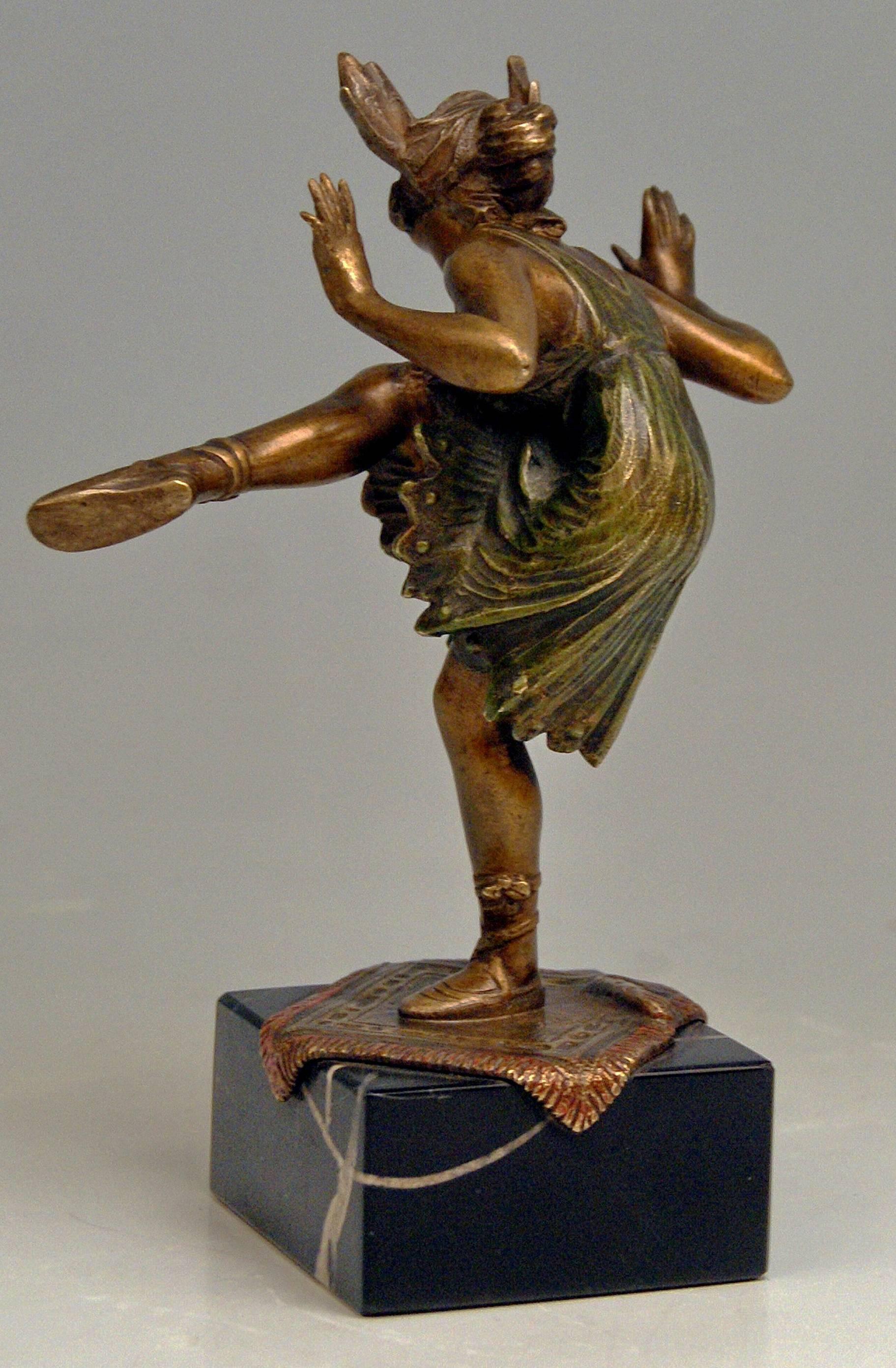 Autre Bergmann Vienna - La danseuse en bronze Bruno Zach pour femme, fabriquée vers 1925-1930 en vente