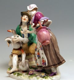 Meissen Deal with Goose Model 720 Johann Joachim Kaendler Made circa 1850-1860
