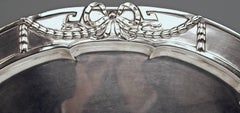 Silver 800 Austria Art Nouveau Serving Platter by H. Südfeld
