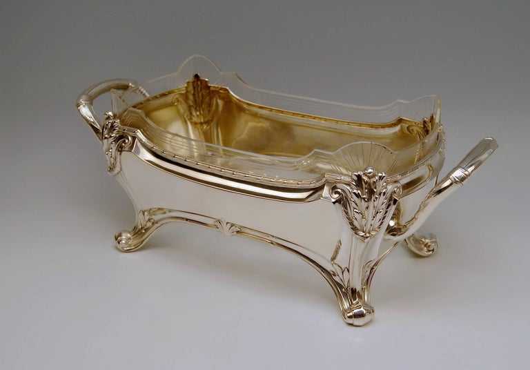 Early 20th Century Centrepiece Silver 800 Fruit Bowl Art Nouveau Otto Wolter Germany made 1900  For Sale