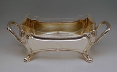 Jugendstil-Tafelaufsatz, Silber 800 Obstschale, Otto Wolter, Deutschland, hergestellt 1900