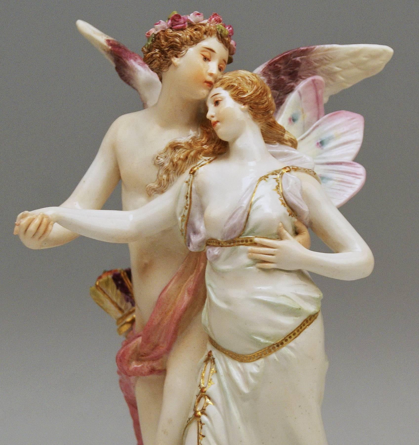 Meissen Figurine Group Zephyr and Flora Model P 169 Gustave Deloy, circa 1900 In Excellent Condition In Vienna, AT