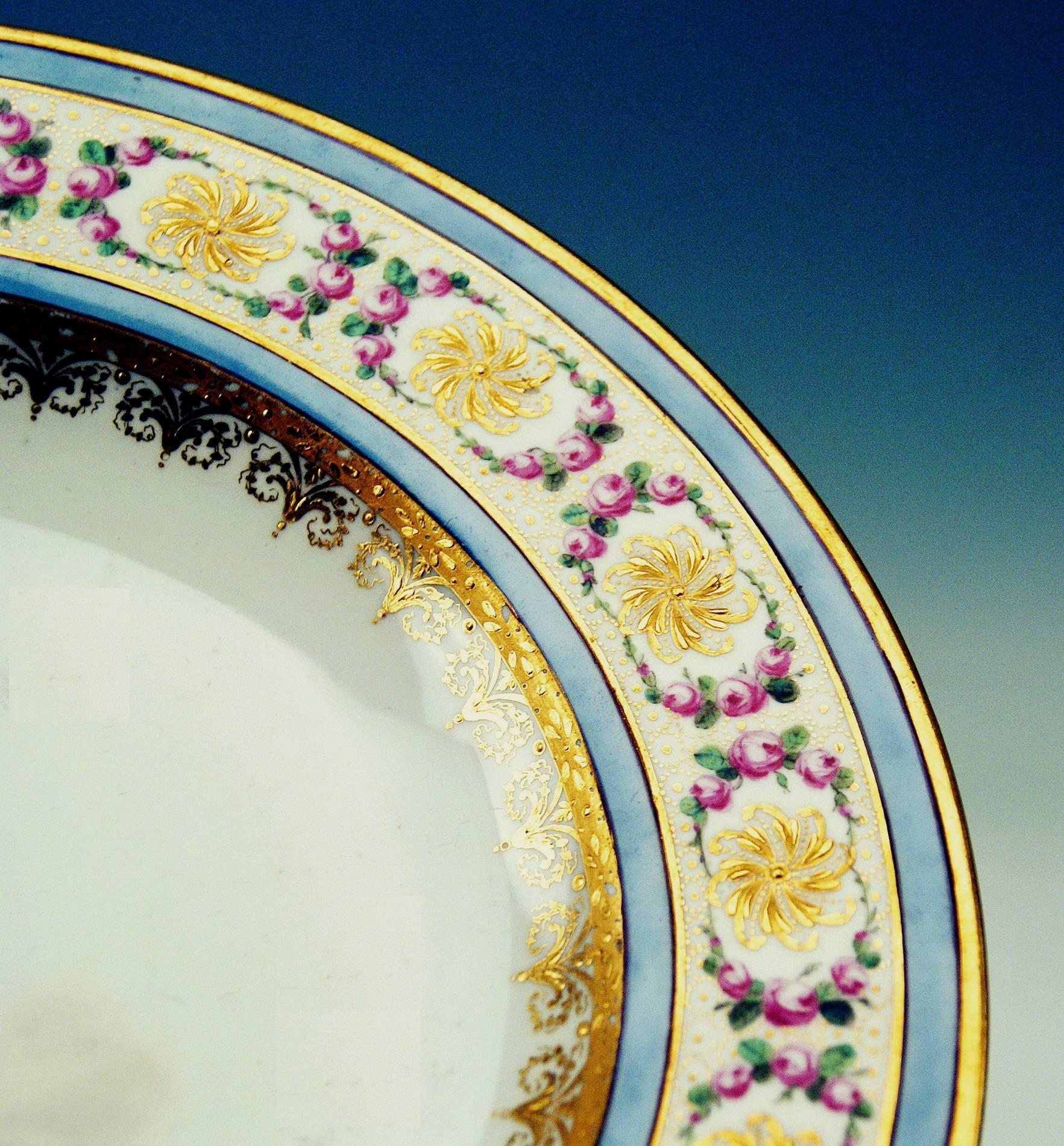 Empire Plate Imperial Viennese Porcelain Winged Cherub Vintage, Dated 1798