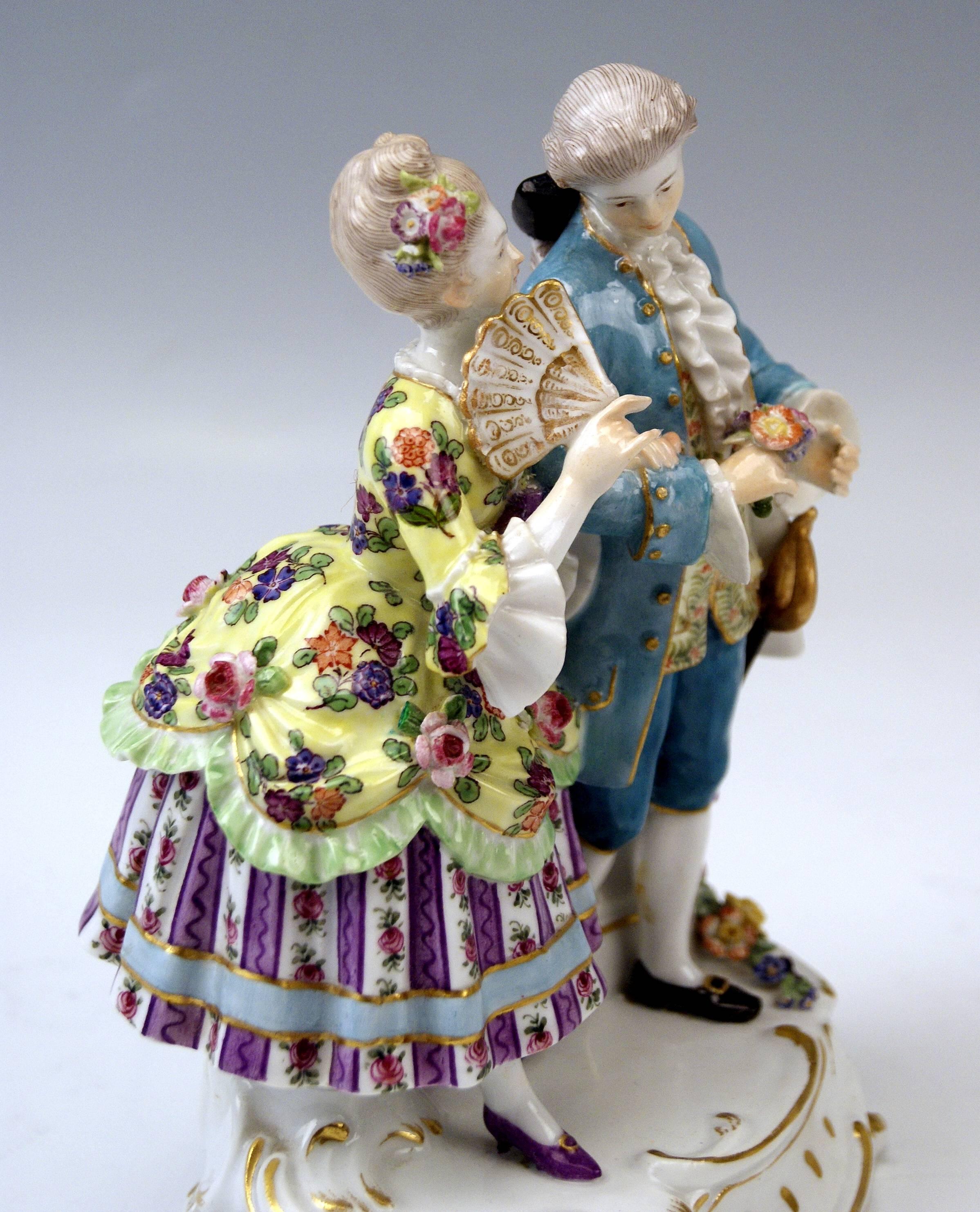 20th Century Meissen Gallant Pair of Figurines by August Ringler Made circa 1920
