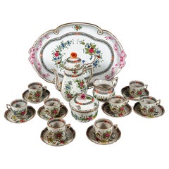 Fleurs Des Indes Coffee Set For 8 Persons Herend Hungary 20th Century