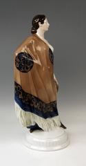 Rosenthal Germany Rare Art Nouveau Figurine Carmen by K. Himmelstoss, circa 1914