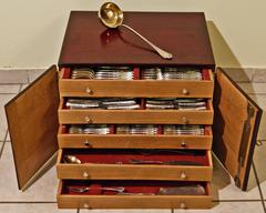 Silver Baroque Style 190-Piece Flatware Cutlery 24 Pers. Koch & Bergfeld c.1900