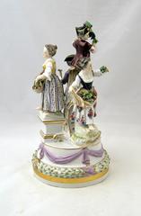 Meissen Gorgeous Figurine Group Four Gardener Children by Kaendler, circa 1870