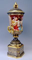 Hutschenreuther Huge Vase Germany Dresden, Height: 26 Inches, ca: 1920