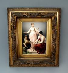 KPM Berlin Picture Plate the Three Fates by Paul Thumann, circa 1880
