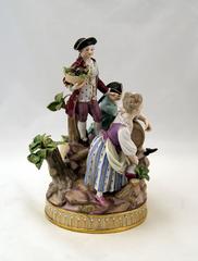 Meissen Lovely Figurines Group of Wine-Growers by M.V.Acier, circa 1860