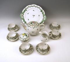Herend Tea Set for Six Persons Decor Persil, circa 1960