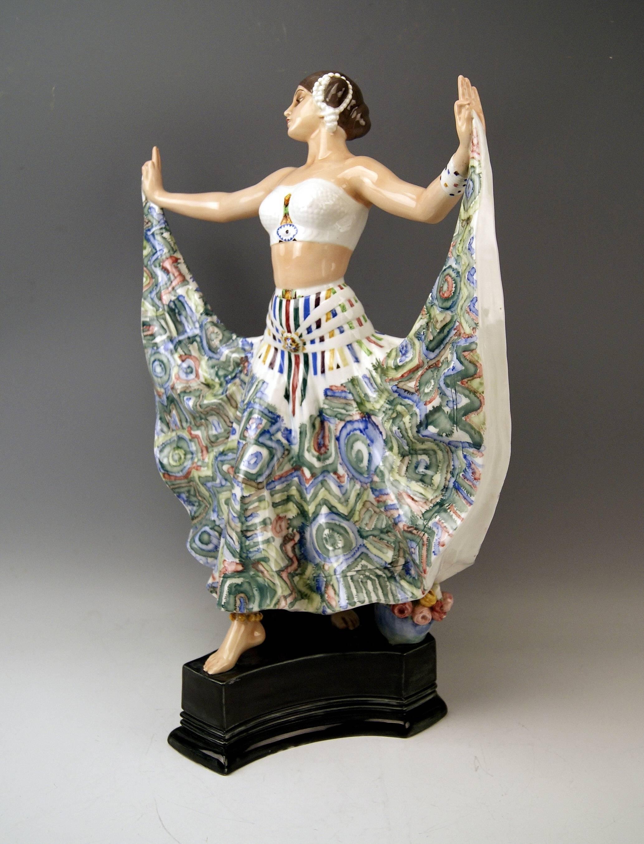 Art Deco Goldscheider Vienna Lady Dancer Ruth by Rosé, circa 1922-1930