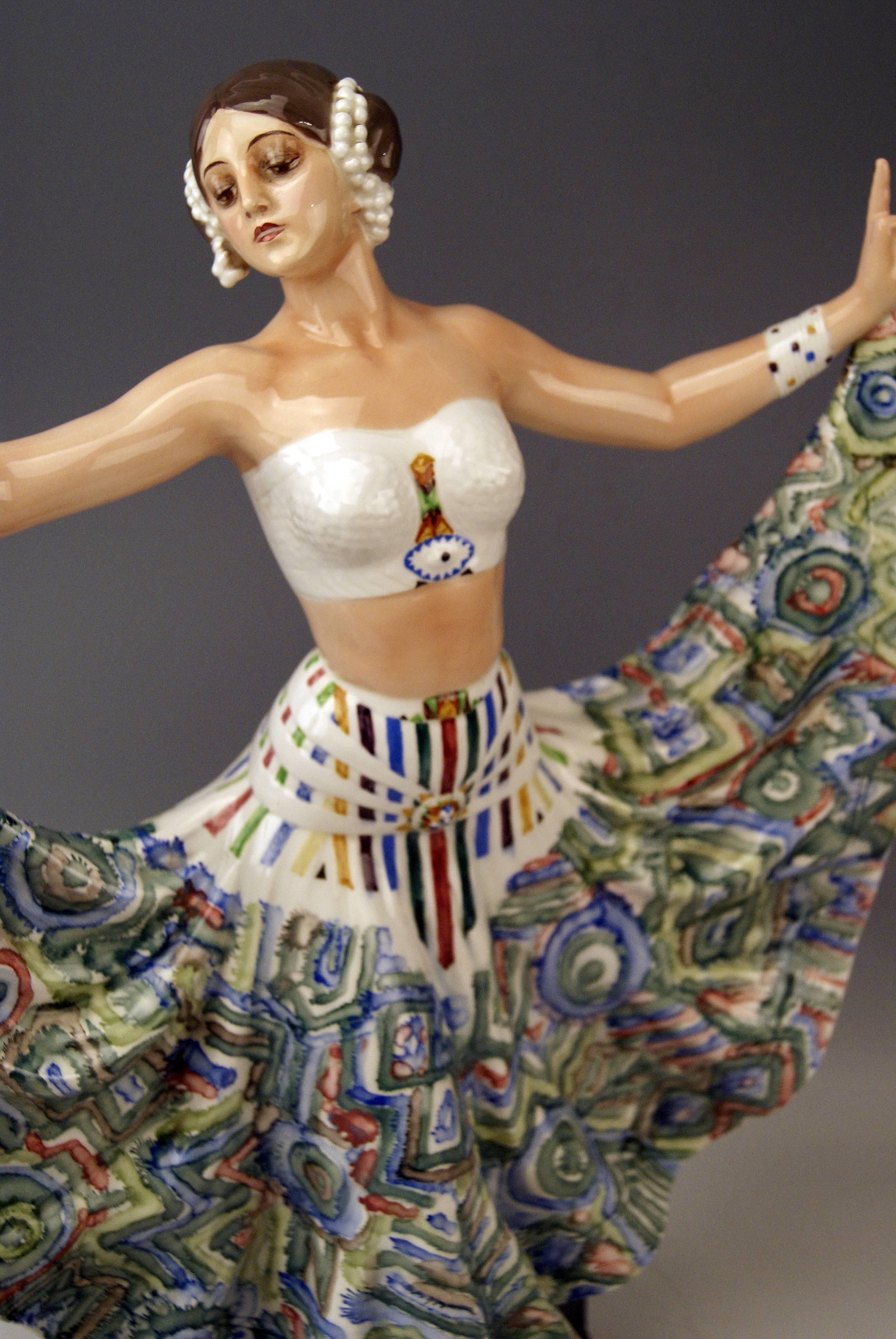 20th Century Goldscheider Vienna Lady Dancer Ruth by Rosé, circa 1922-1930