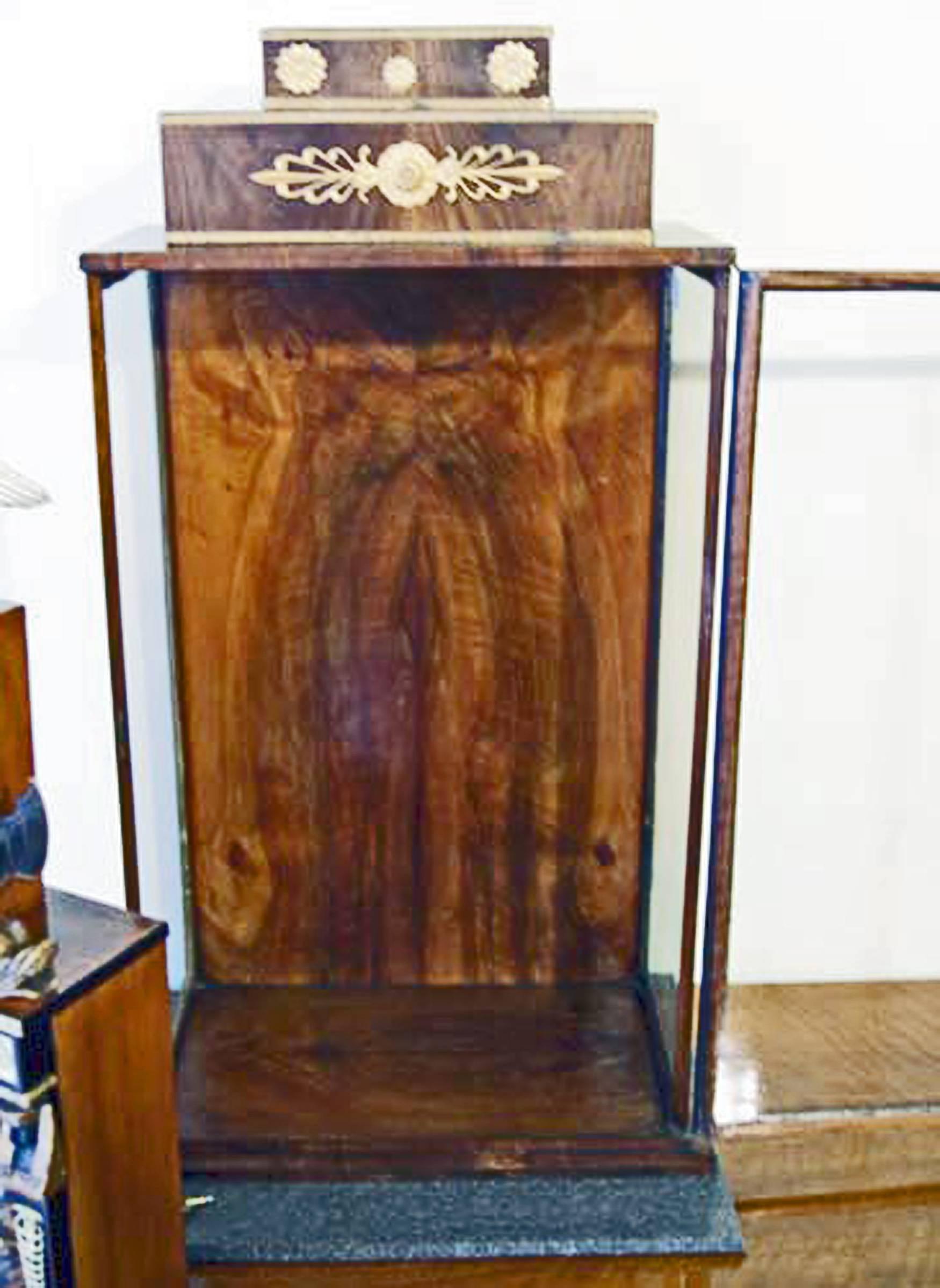 Vienna Empire Mantel Table Clock Wooden Chest, circa 1815 5