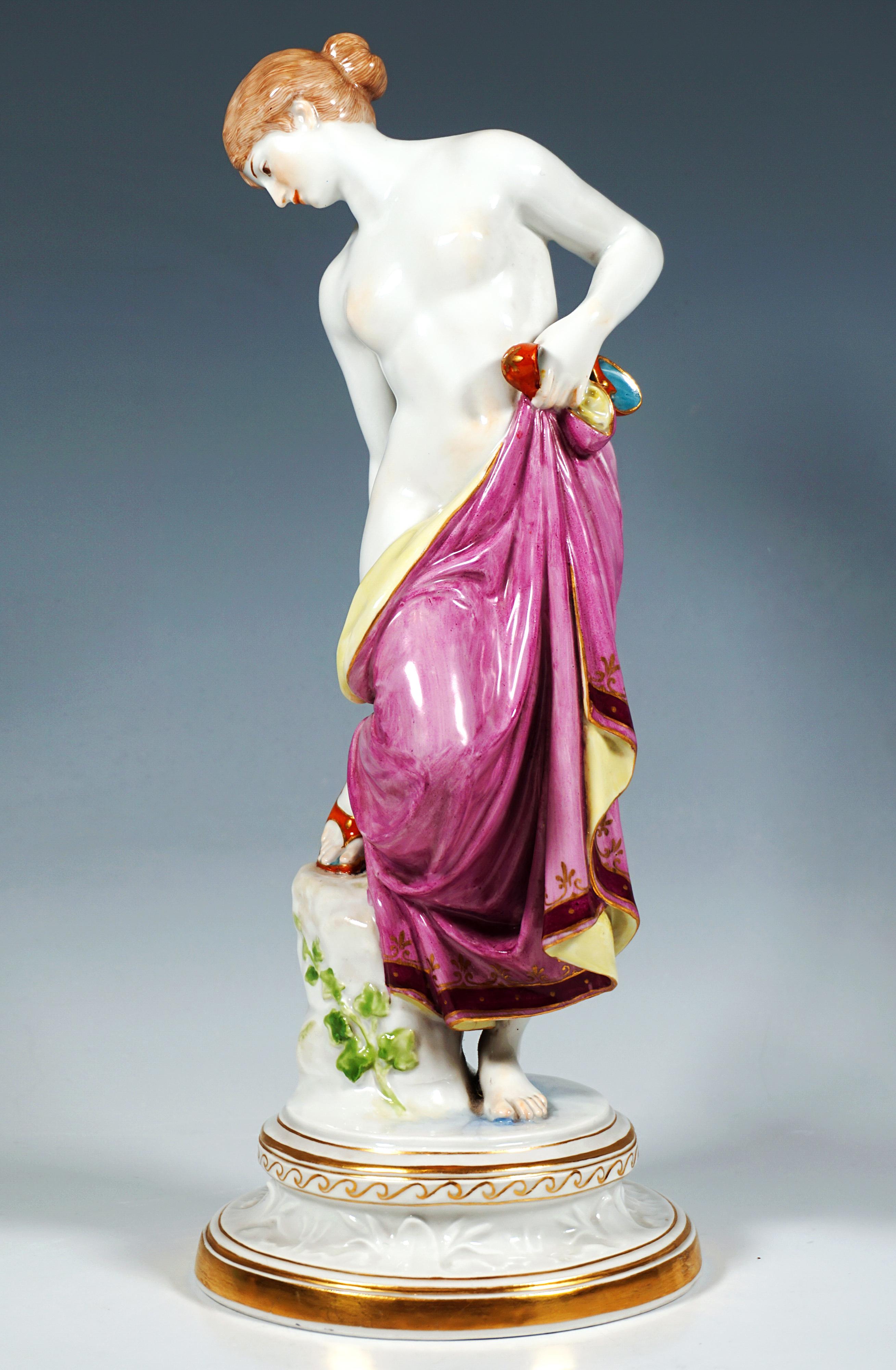 Fait main Figurine Meissen Art Nouveau, 