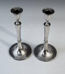 Silber 13 Lot Österreichisches Paar Empire-Kerzenleuchter Wien von Josef Kogler:: 1804