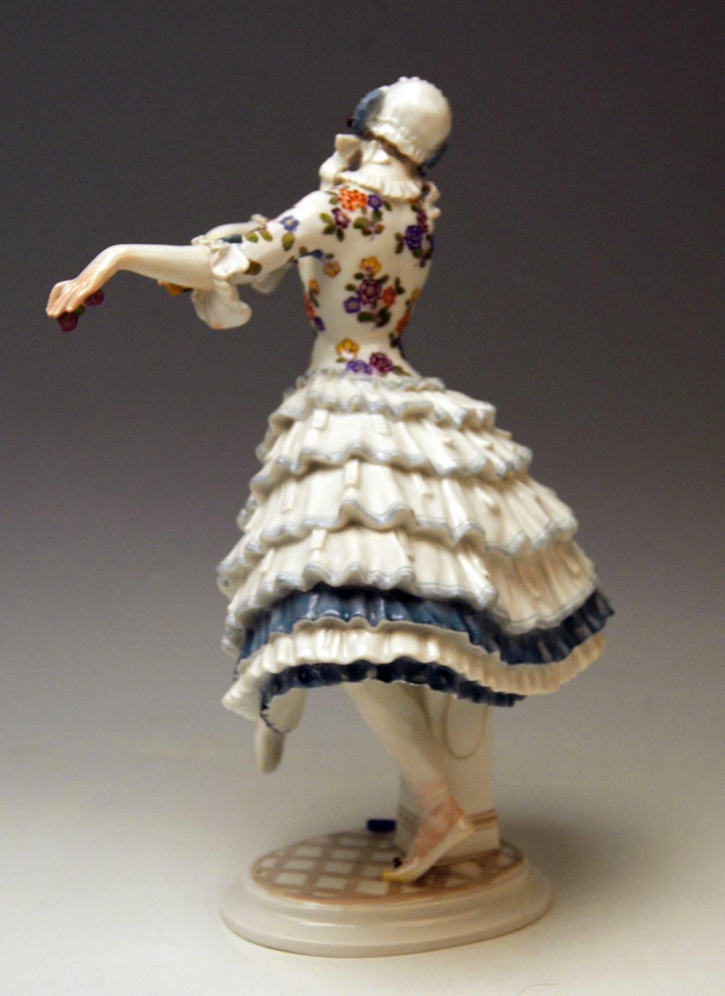 Art Deco Meissen Chiarina Russian Ballet Dancer created by Paul Scheurich c.1924-34