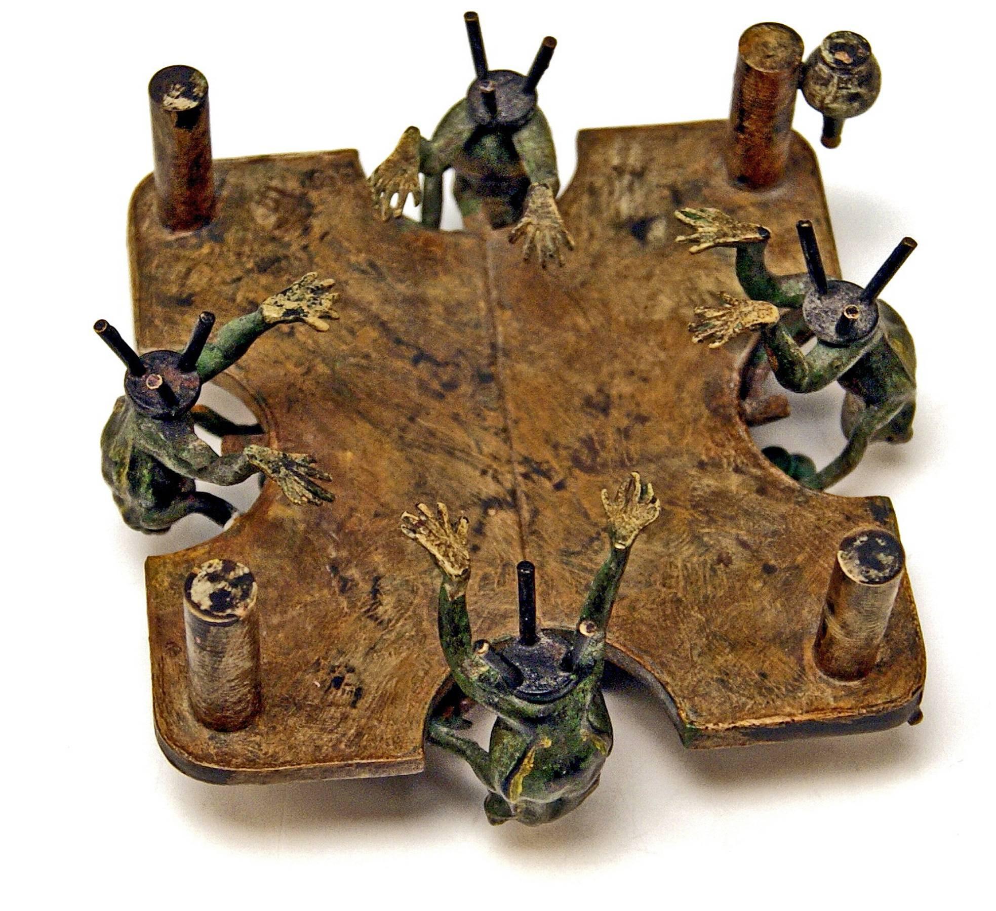 Other Vienna Bronze by Franz Bergman Working Frogs Lovely Metal Worker, circa 1900