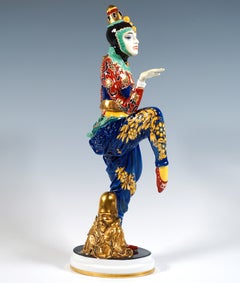 Art Deco Porcelain Figure, Korean Dance, by C. Holzer-Defanti, Rosenthal Germany