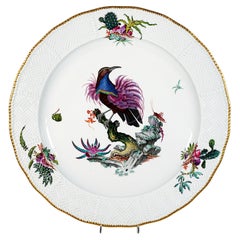 Sehr großer Meissener Bildteller, Paradiesvogel mit Insekten, 1924–1934