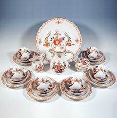 Service à café de Meissen pour 6 personnes, motif « Tischchen » (petite table), XXe siècle