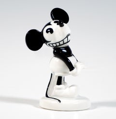 Figurine en porcelaine représentant Mickey Mouse souriant, Rosenthal Bahnhof Selb, Allemagne, vers 1925