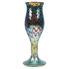 Grand vase Art nouveau Loetz, PG Ruby 6893, Bohême, Autriche-Hongrie, vers 1898