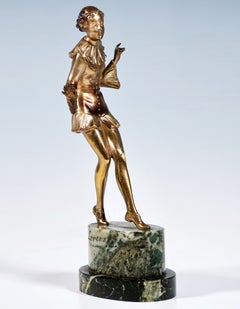 Viennese Art Deco Bronze Dancer Clotilde Von Derp, by Josef Lorenzl, Circa 1928