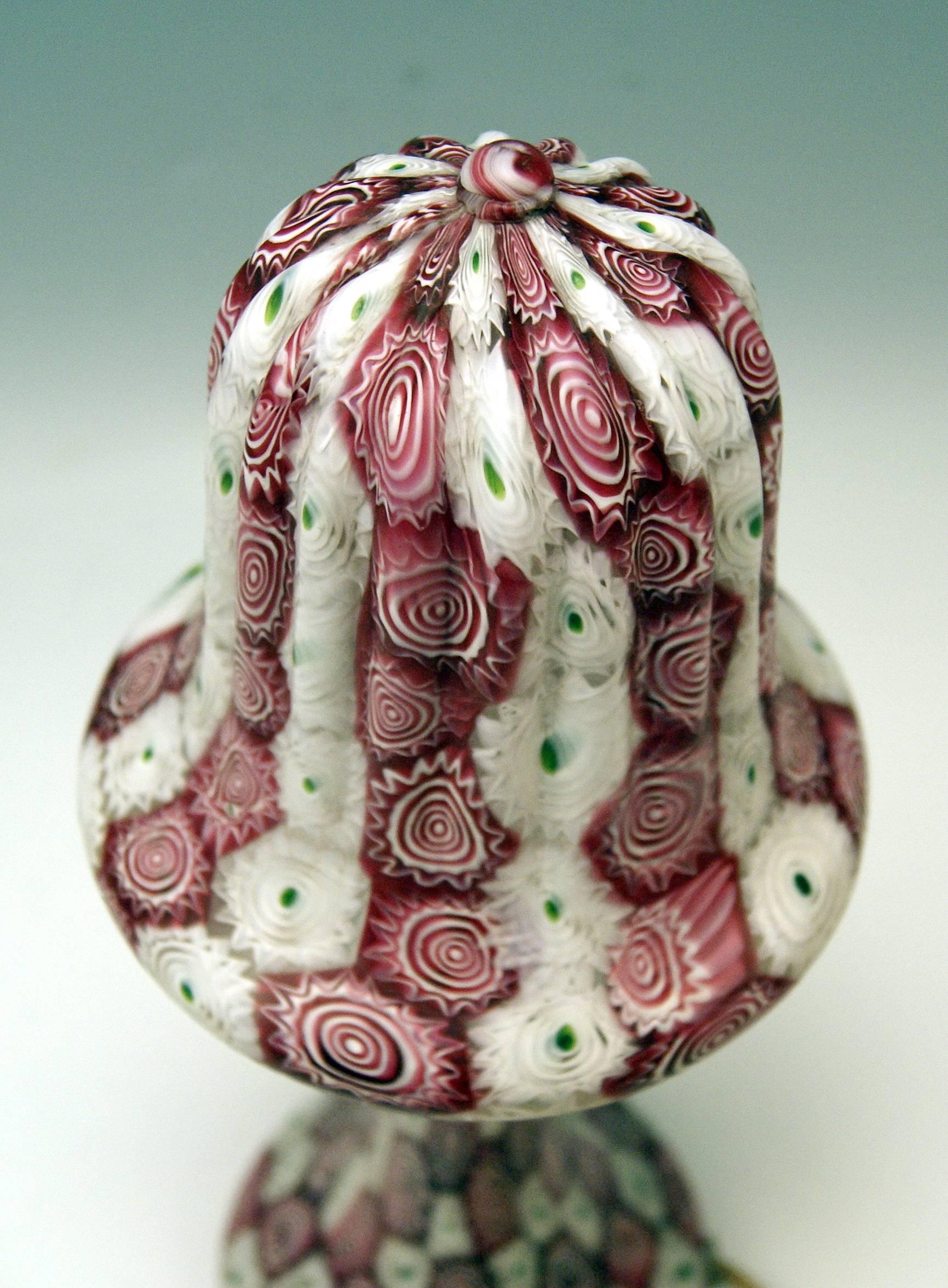 Other Murano Vintage Nice Glass Lamp Millefiori Fratelli Toso, circa 1920