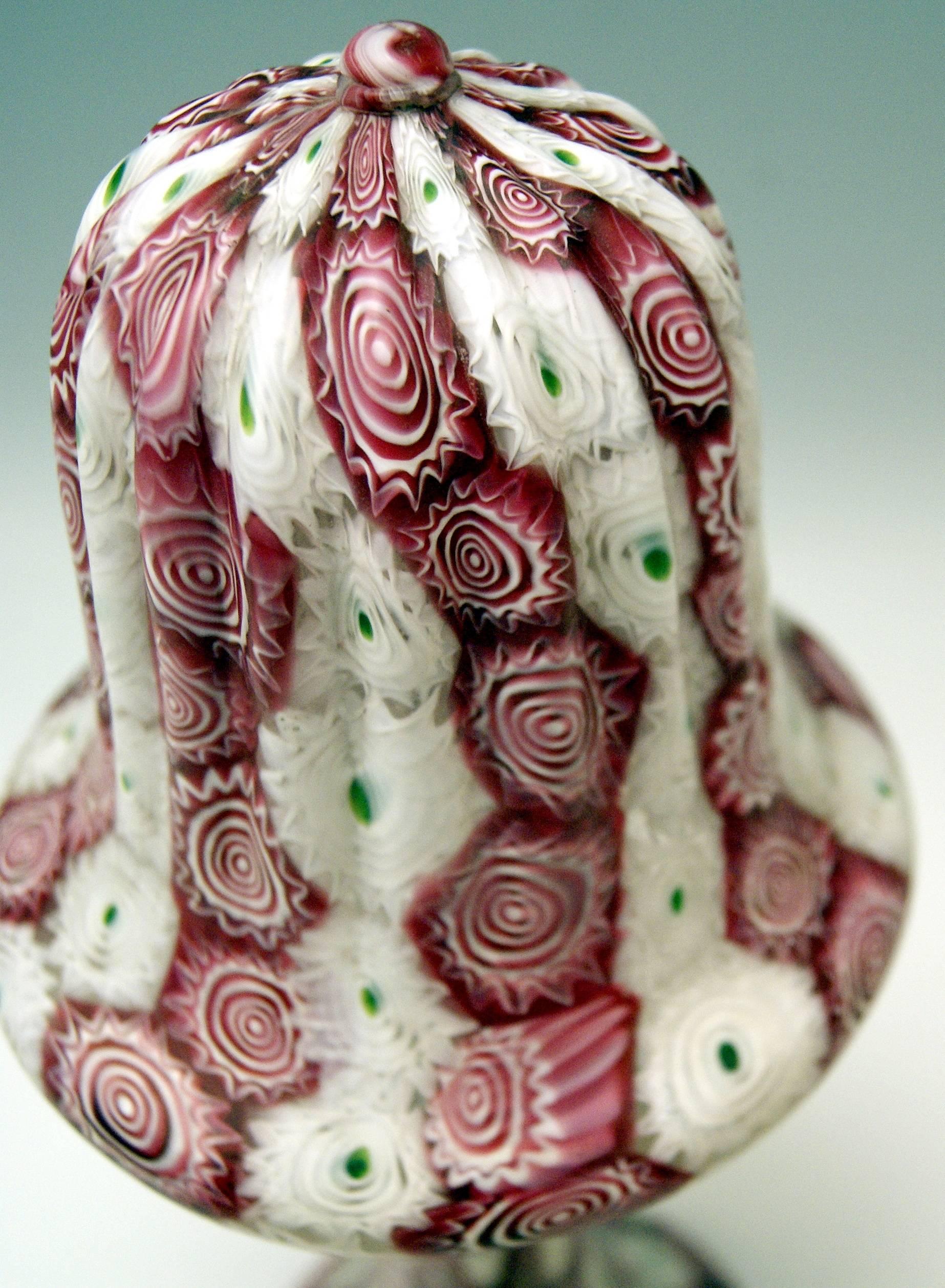 Murano Vintage Nice Glass Lamp Millefiori Fratelli Toso, circa 1920 In Excellent Condition In Vienna, AT