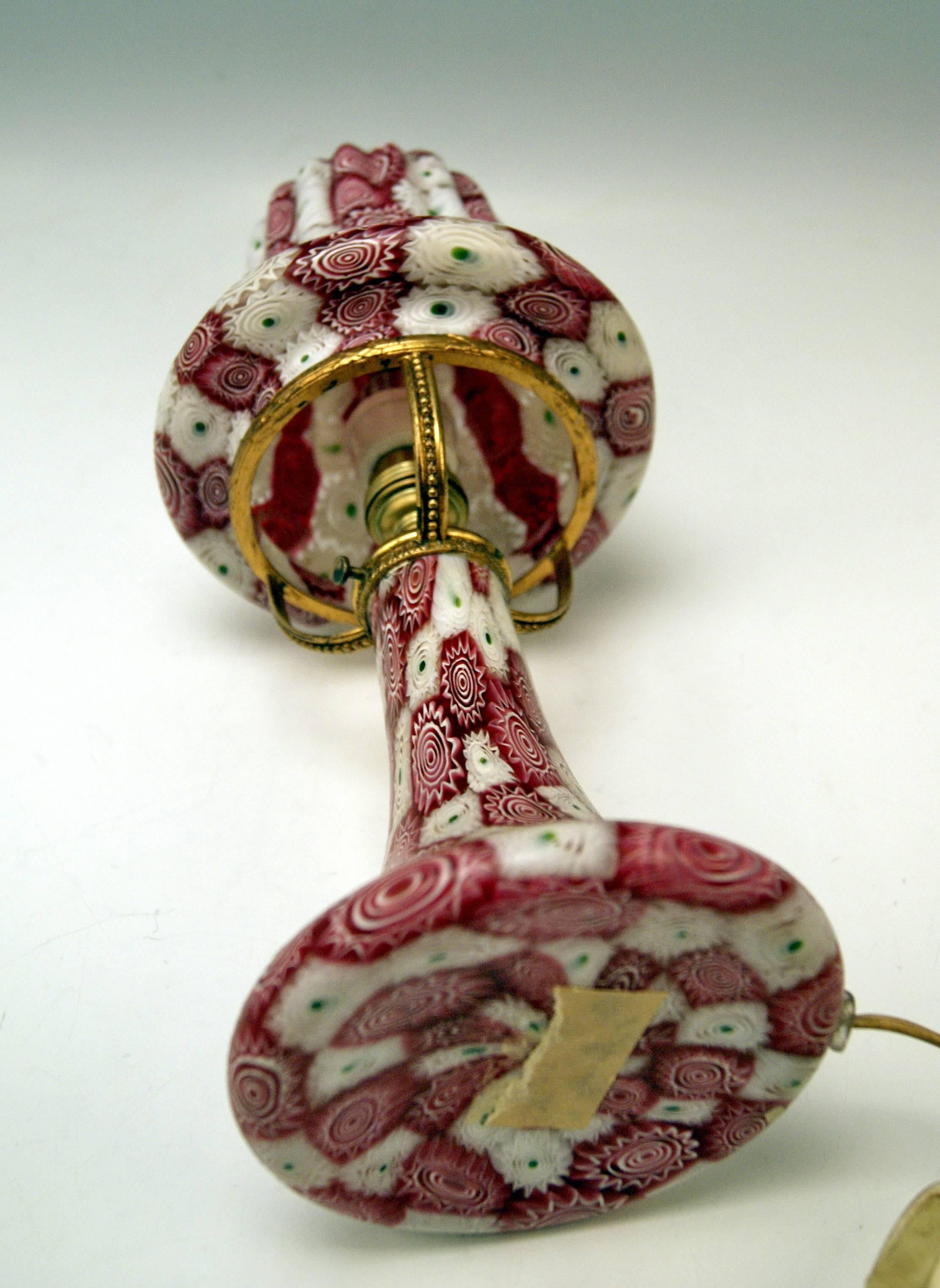 Murano Vintage Nice Glass Lamp Millefiori Fratelli Toso, circa 1920 1