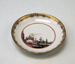 Meissen Small Painted Cup and Saucer Baroque Period Vintage B, circa 1735-1740