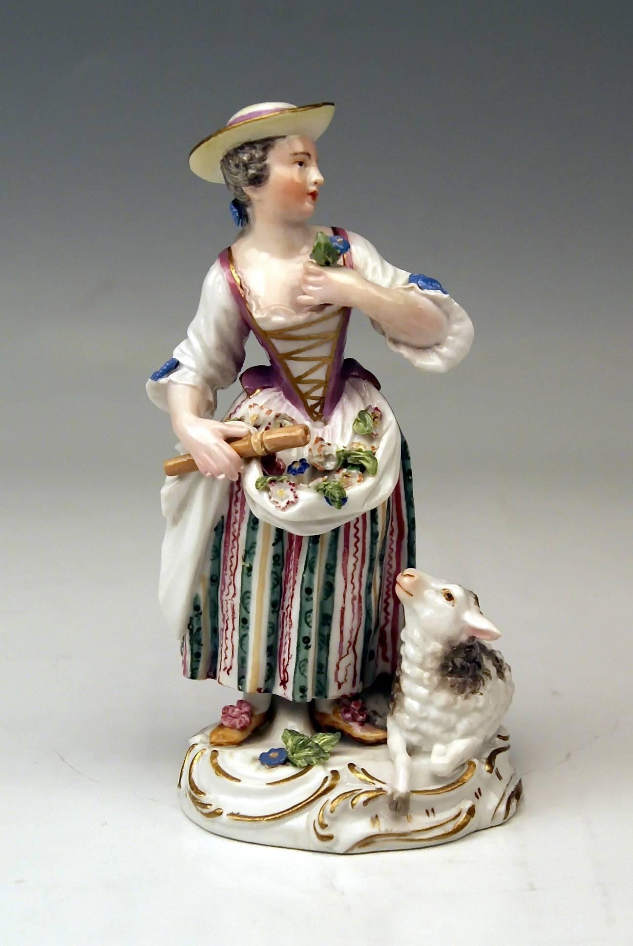 meissen shepherdess figurine