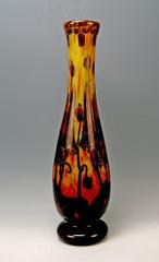 Verreries Schneider Vase Bellflowers Coupe Campanules France Art Deco c.1925