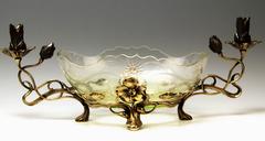 WMF Germany Art Nouveau Flower Dish Jardiniere Original Glass Liner c.1905-10