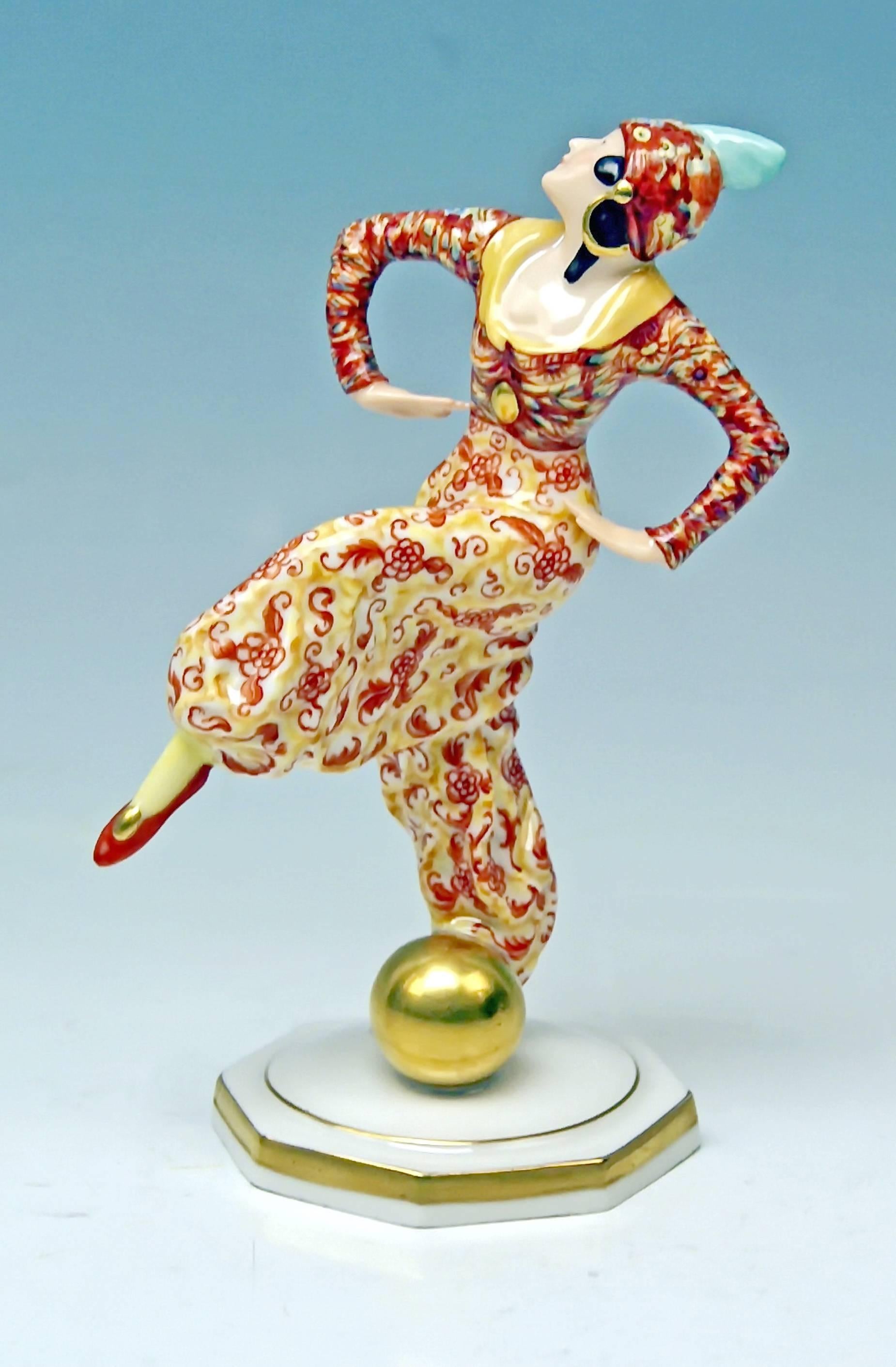 Art Deco Hutschenreuther Oriental Lady Dancer Constantin Holzer-Defanti Germany 1926-1930